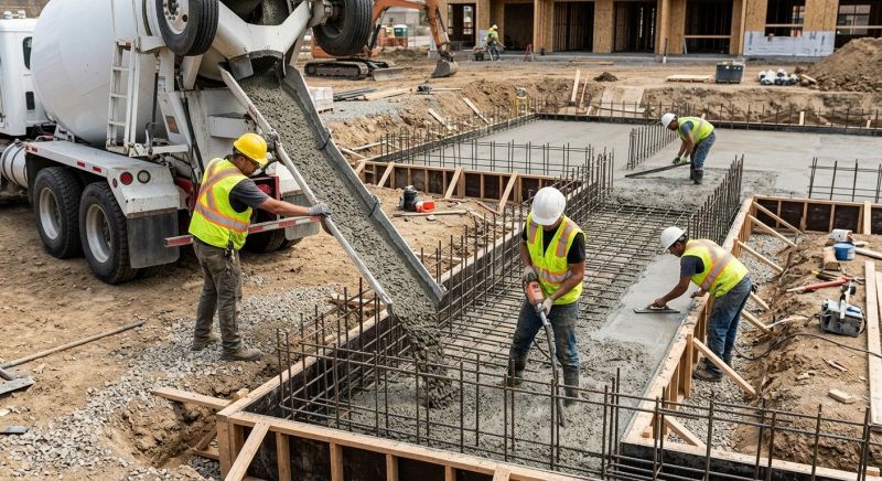 Poured Foundation Installation in Columbus, OH