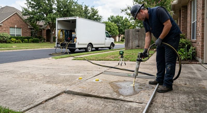Sunken Driveway Lifting in West Des Moines, IA