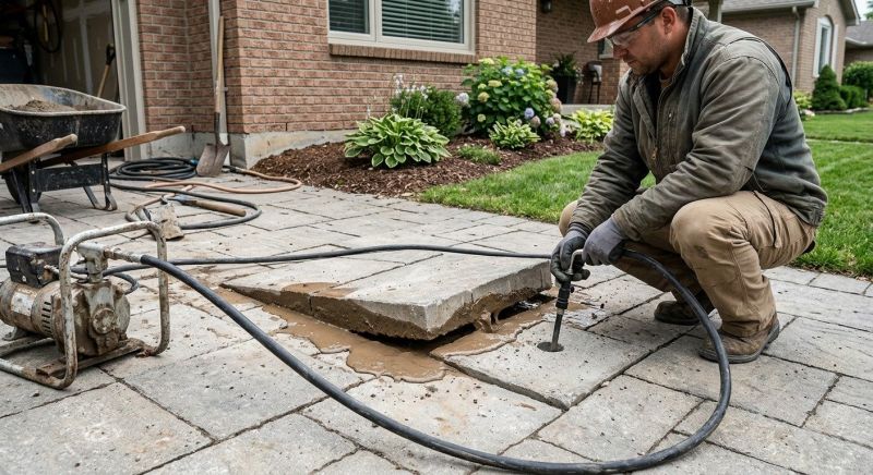 Sunken Patio Repair in Des Moines, IA