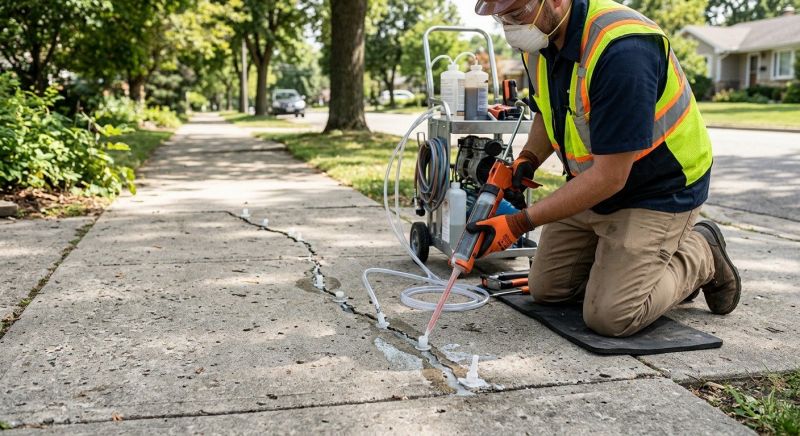 Sunken Sidewalk Repair in Columbus, OH